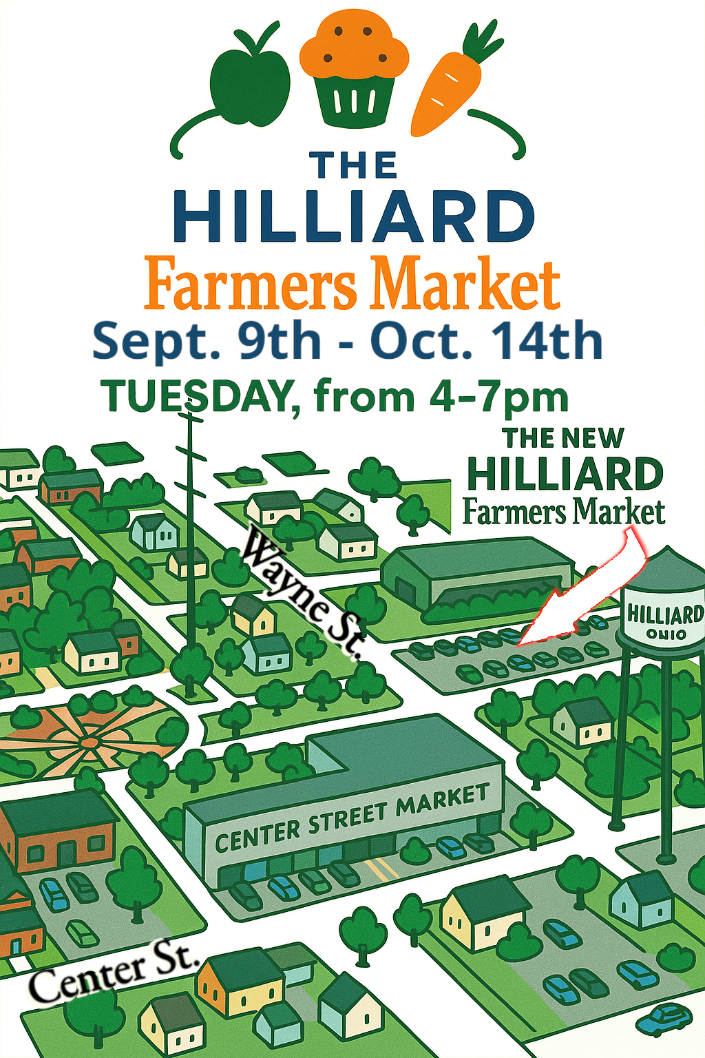 Market flyer with event details